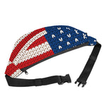American Flag Knitted Print Fanny Pack