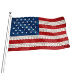American Flag Knitted Print Flag
