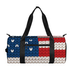 American Flag Knitted Print Gym Bag