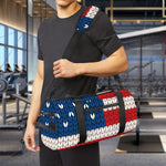 American Flag Knitted Print Gym Bag