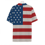 American Flag Knitted Print Hawaiian Shirt