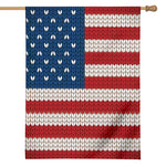 American Flag Knitted Print House Flag