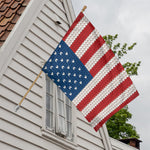 American Flag Knitted Print House Flag