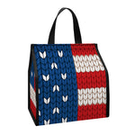 American Flag Knitted Print Insulated Lunch Tote