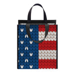 American Flag Knitted Print Insulated Lunch Tote