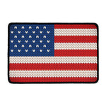 American Flag Knitted Print Kitchen Mat