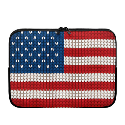 American Flag Knitted Print Laptop Sleeve