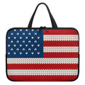 American Flag Knitted Print Laptop Sleeve With Handle