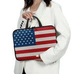 American Flag Knitted Print Laptop Sleeve With Handle