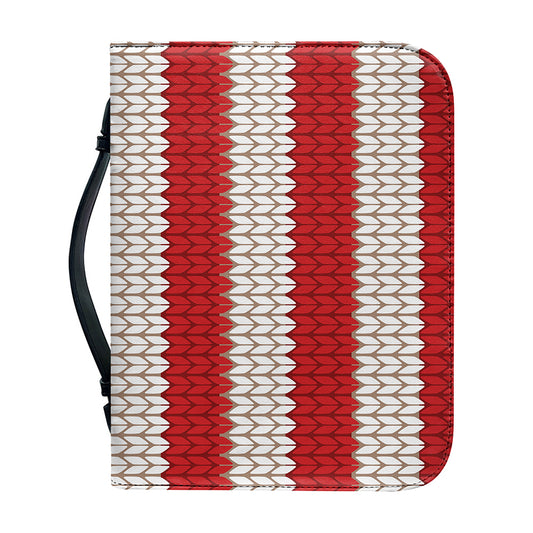 American Flag Knitted Print Leather Bible Cover