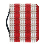 American Flag Knitted Print Leather Bible Cover