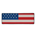 American Flag Knitted Print Long Kitchen Mat