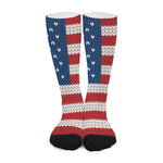 American Flag Knitted Print Long Socks