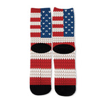 American Flag Knitted Print Long Socks