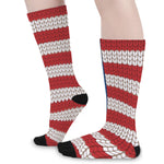 American Flag Knitted Print Long Socks