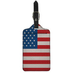 American Flag Knitted Print Luggage Tag