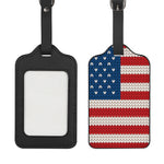 American Flag Knitted Print Luggage Tag