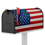 American Flag Knitted Print Mailbox Cover