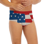 American Flag Knitted Print Men's Briefs