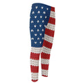 American Flag Knitted Print Men's Compression Pants