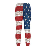 American Flag Knitted Print Men's leggings