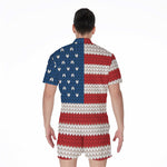 American Flag Knitted Print Men's Rompers