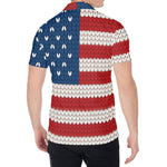 American Flag Knitted Print Men's Shirt
