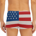 American Flag Knitted Print Men's Short Boxer Briefs