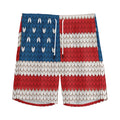American Flag Knitted Print Men's Athletic Shorts
