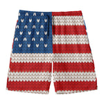 American Flag Knitted Print Men's Swim Trunks