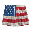American Flag Knitted Print Mesh Shorts