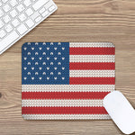 American Flag Knitted Print Mouse Pad