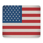 American Flag Knitted Print Mouse Pad