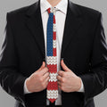 American Flag Knitted Print Necktie