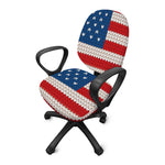 American Flag Knitted Print Office Chair Cover