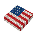 American Flag Knitted Print Outdoor Seat Cushion Cover