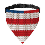 American Flag Knitted Print Over The Collar Dog Bandana