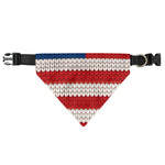American Flag Knitted Print Over The Collar Dog Bandana