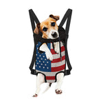 American Flag Knitted Print Pet Carrier Backpack