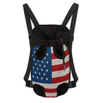 American Flag Knitted Print Pet Carrier Backpack