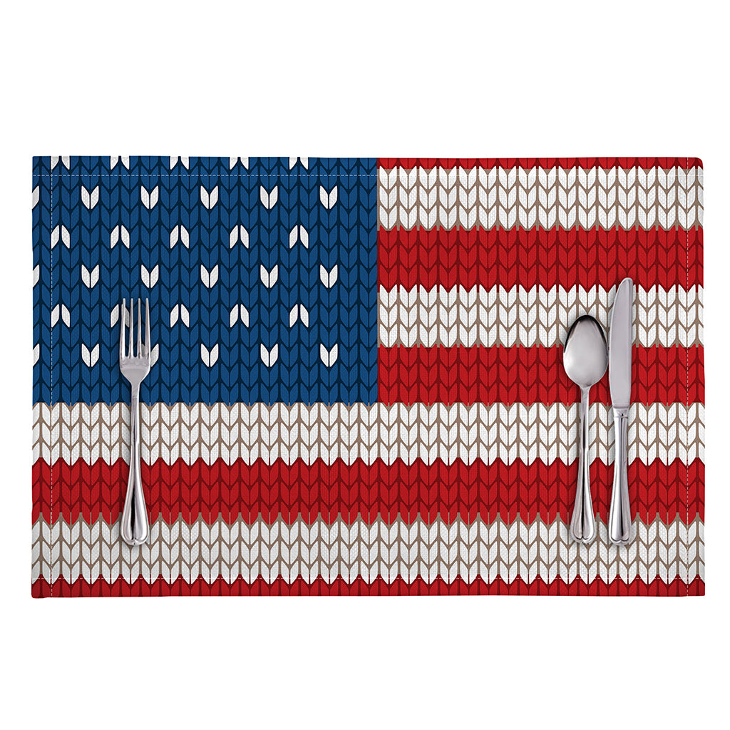American Flag Knitted Print Placemat