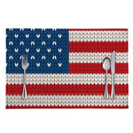 American Flag Knitted Print Placemat