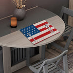 American Flag Knitted Print Placemat