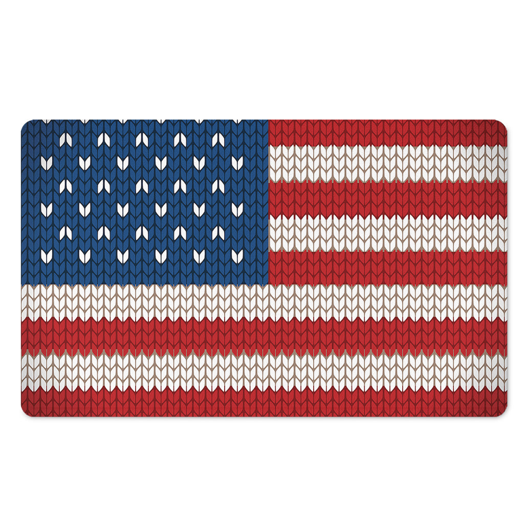 American Flag Knitted Print Polyester Doormat