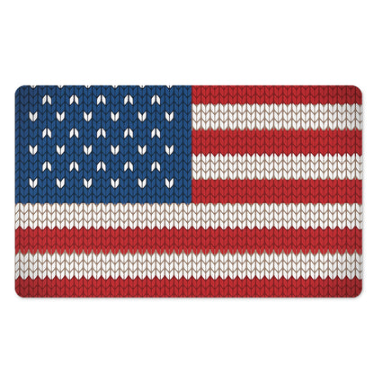 American Flag Knitted Print Polyester Doormat