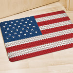 American Flag Knitted Print Polyester Doormat