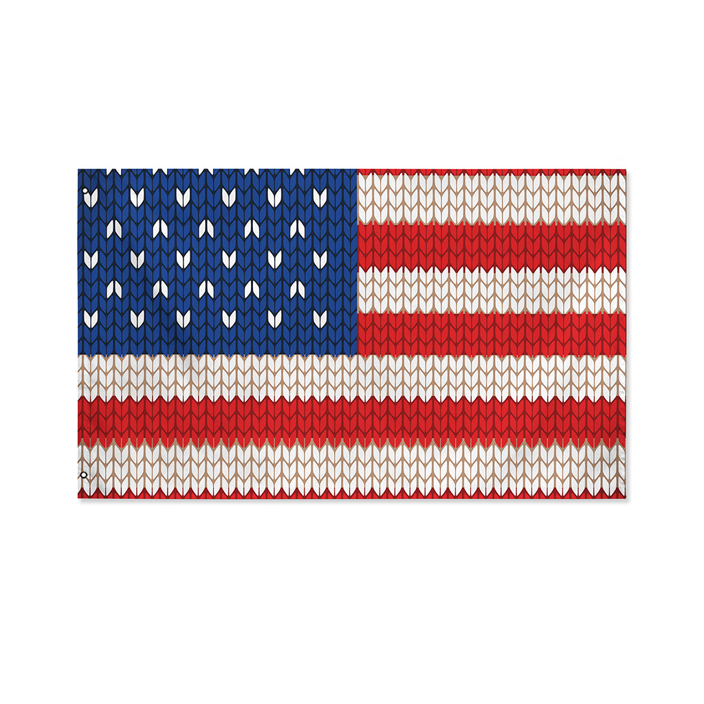 American Flag Knitted Print Polyester Flag
