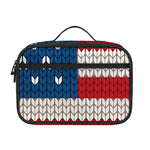 American Flag Knitted Print Portable Lunch Bag