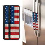 American Flag Knitted Print Refrigerator Handle Covers