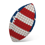 American Flag Knitted Print Rugby Ball